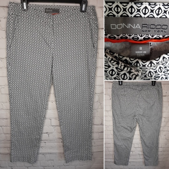 Donna Ricco ankle cropped pants size 8 - Picture 3 of 6